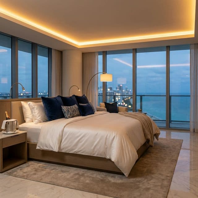 Cinematic Luxury Hotel Room